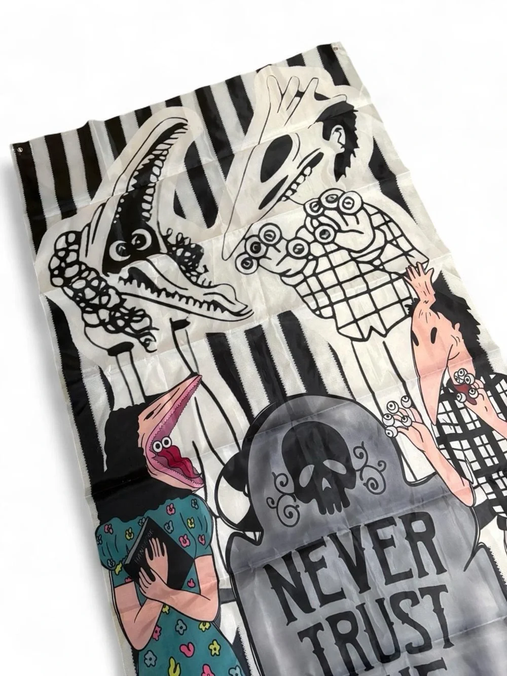 Beetlejuice Never Trust The Living Flag Door Banner Wall Tapestry 35x71
